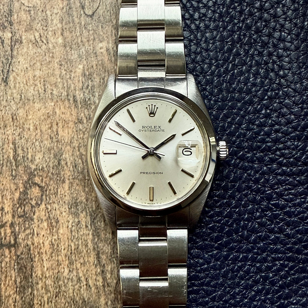 Rolex Oysterdate Precision 6694 with Silver Dial and Rolex box