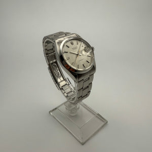 Rolex Oysterdate Precision 6694 with Silver Linen Dial, Folded Links Oyster Strap and Rolex Box