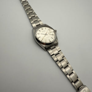 Rolex Oysterdate Precision 6694 with Silver Linen Dial, Folded Links Oyster Strap and Rolex Box